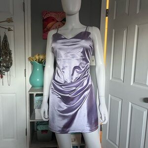 Windsor Lavender Satin Slip Dress